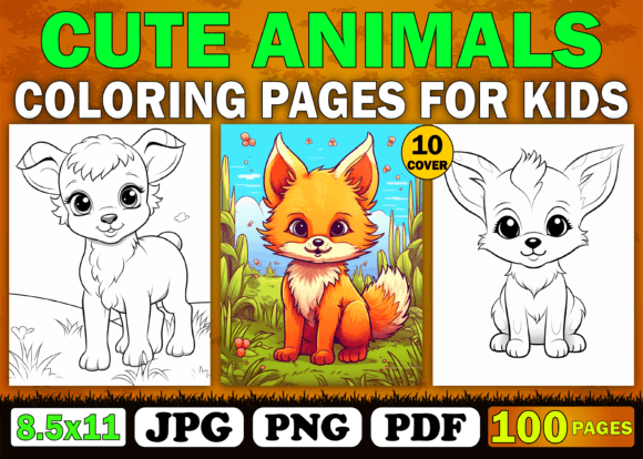 100 Cute Animal Coloring Pages for KDP: A Complete Interior for Amazon Publishing