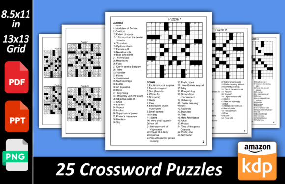 25 Crossword Puzzles 2: A Smart Way to Build Your KDP Puzzle Book Collection