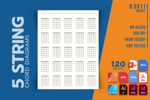 5 String Chord Diagrams: A Practical Design Resource for Musicians and Creators