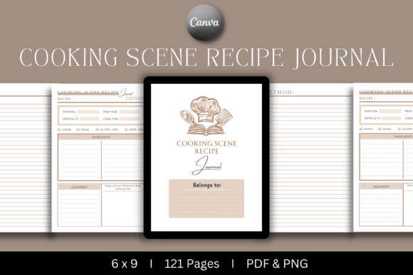 Cooking Scene Recipe Journal: A Practical Tool for KDP Entrepreneurs