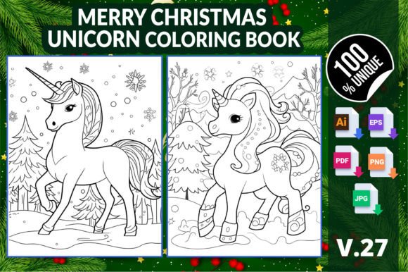 Creative Holiday Fun with the Merry Christmas Unicorn Coloring Book 27