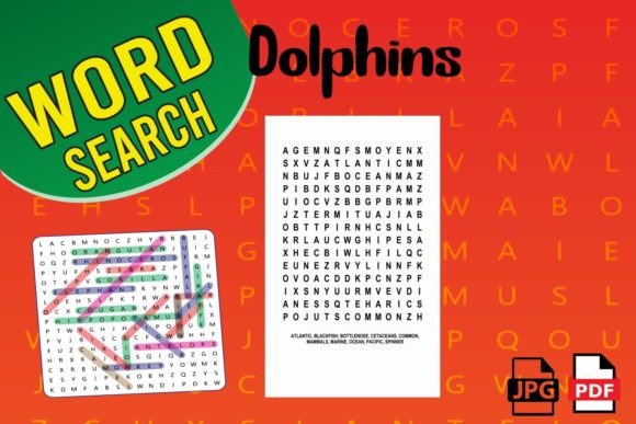 Dolphins Word Search Puzzles: A Creative Tool for Relaxation, Education, and KDP Success