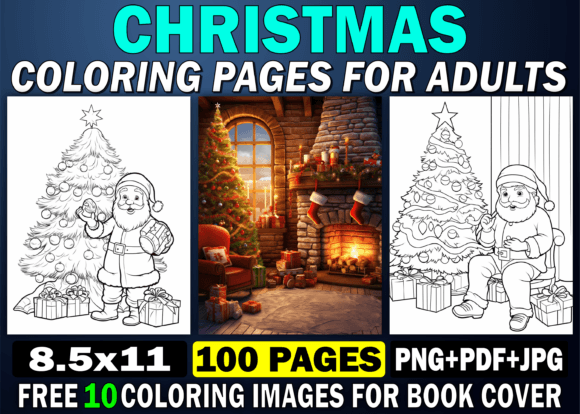 KDP Christmas Coloring Pages for Adults